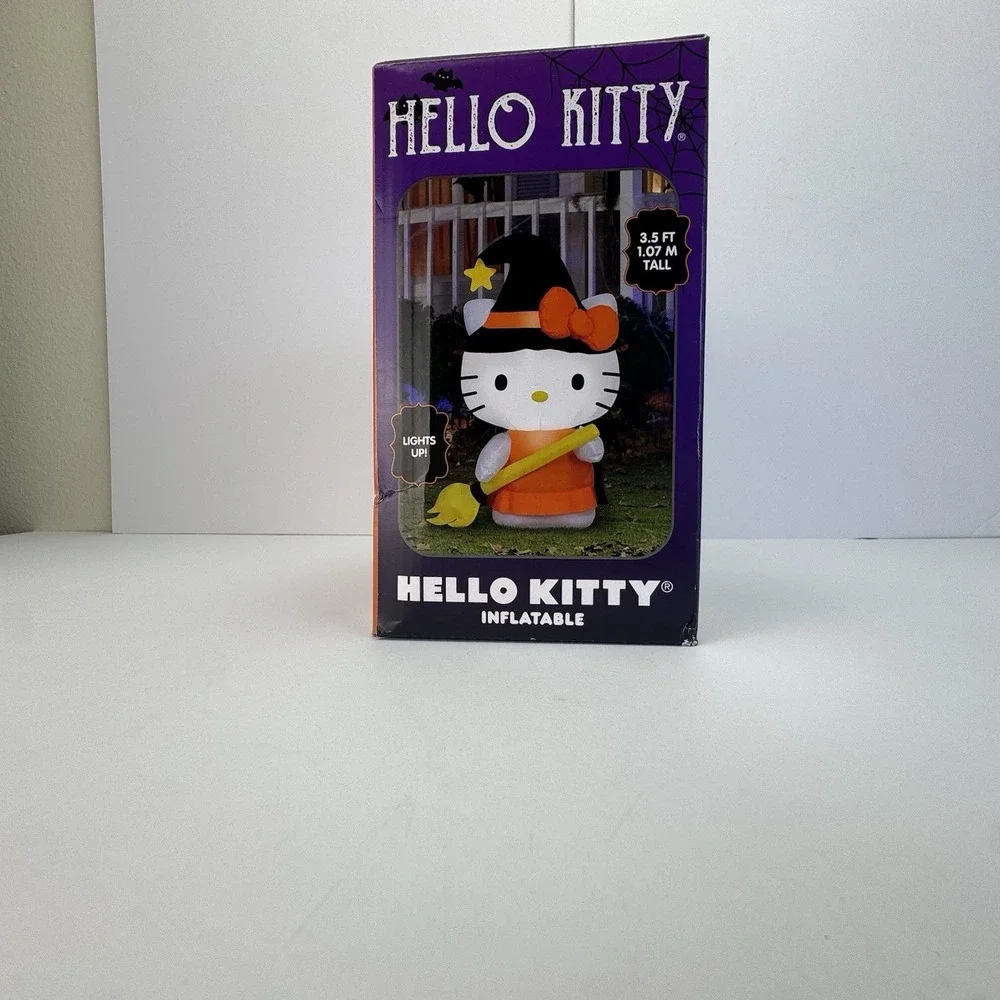 Hello Kitty Witch Inflatable 3.5 Foot Light‎ Up Halloween Gemmy Sanrio NEW